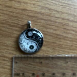 Black and White Yin Yang Pendant